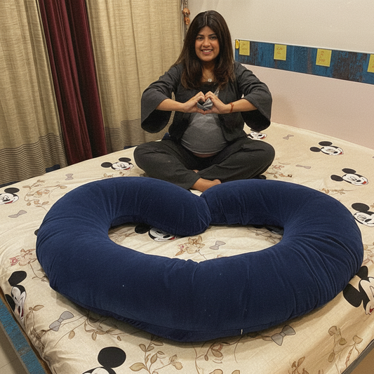 Premium C Shape Pregnancy Pillow (With Velour Cover)