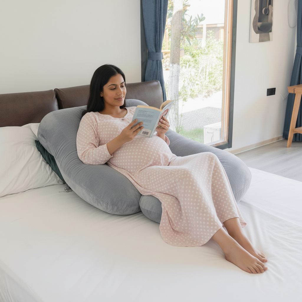 Premium Cozy G Shape Pregnancy Pillow XL Size