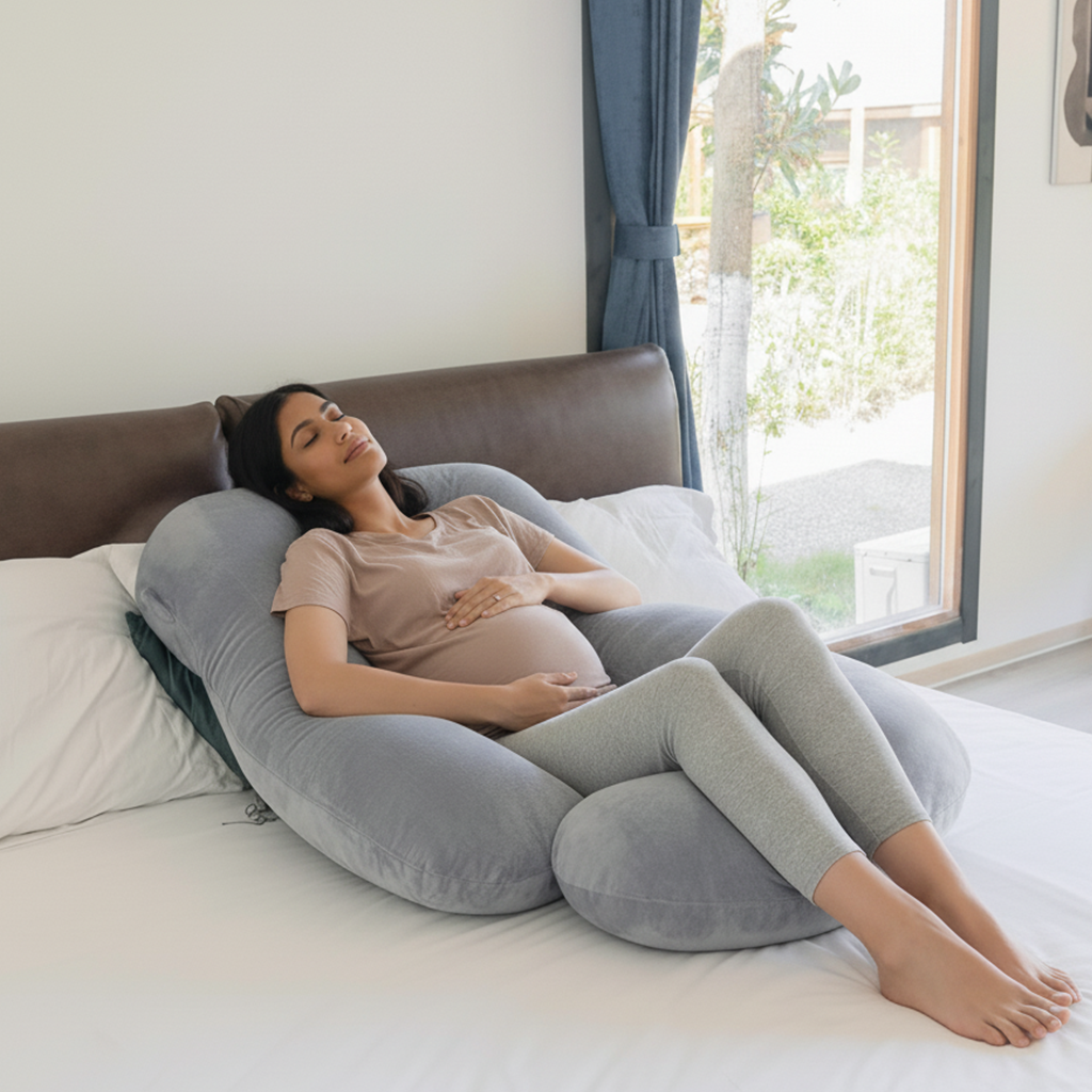 Premium Cozy G Shape Pregnancy Pillow XL Size