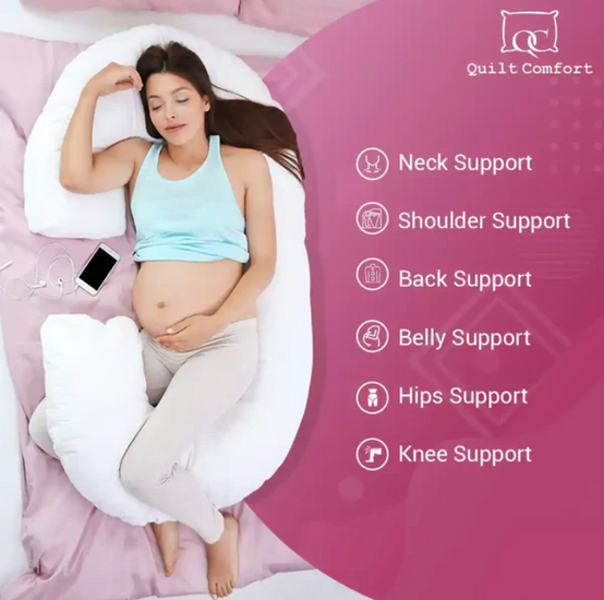 C Shape Pregnancy Pillow (With Velvet Cover)