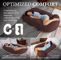 Luxury Cozy Plush G Shape Pregnancy Pillow XL Size