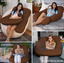 Luxury Cozy Plush G Shape Pregnancy Pillow XL Size