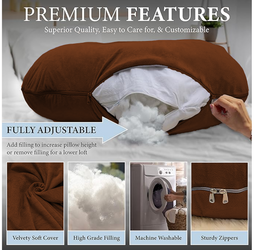 Luxury Cozy Plush G Shape Pregnancy Pillow XL Size