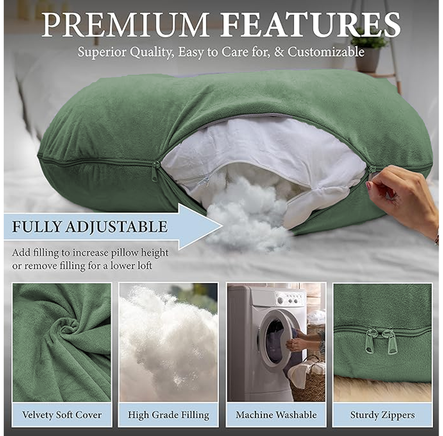 Luxury Cozy Plush G Shape Pregnancy Pillow XL Size