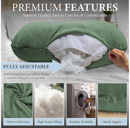 Luxury Cozy Plush G Shape Pregnancy Pillow XL Size